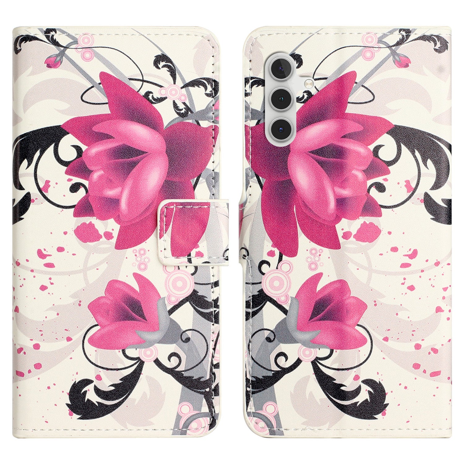 Til Samsung Galaxy A24 4G telefonpung etui mønster print PU læder stativ smartphone cover  Til Samsung Galaxy A24 4G telefonpung etui mønster print PU læder stativ smartphone cover